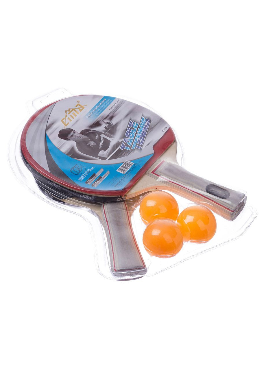 Набір для настільного тенісу 2 ракетки, 3 м'ячі (деревина, гума, уп. блістер) (A900) Cima (361433439)