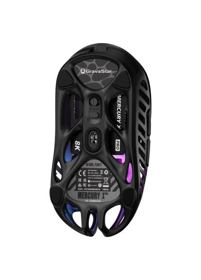 Мышка (GSXPRO_BLK) GravaStar Mercury X Pro 8K Wireless/Bluetooth/USB Black (366645383)