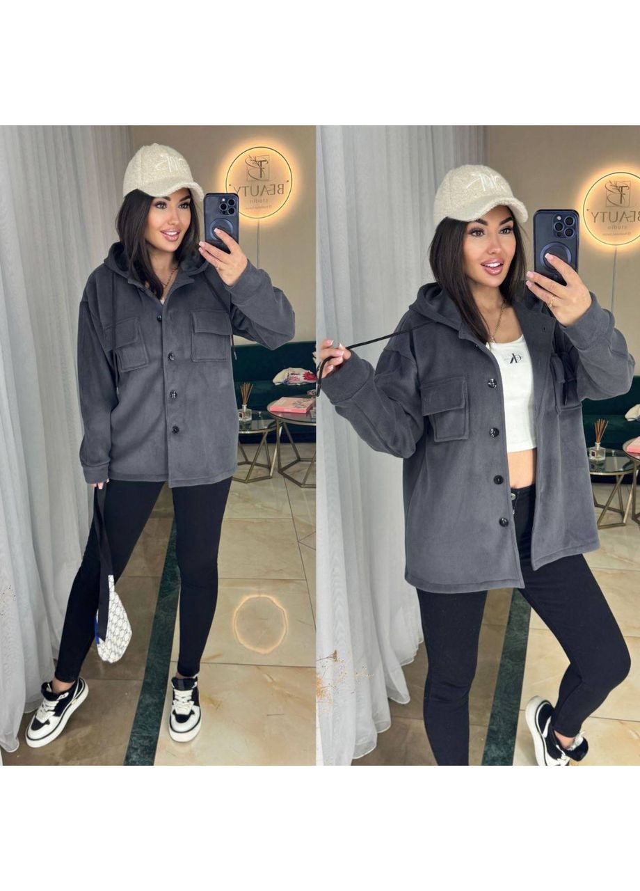 Стильна жіноча тепла сорочка з капюшоном Україна (361856478)