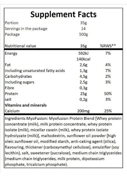 MyoFusion Advanced 500 g /14 servings/ Vanilla Gaspari Nutrition (280938126)