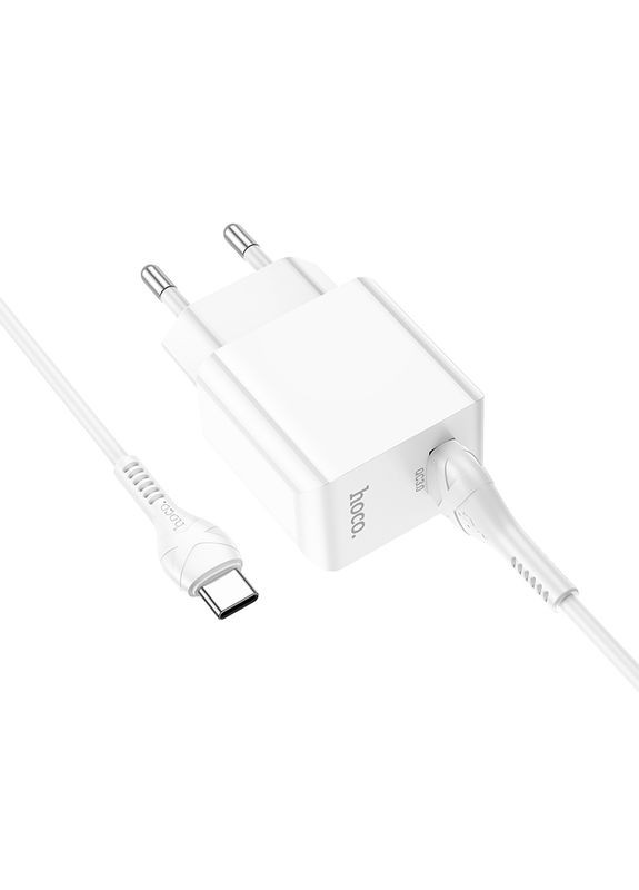 Сетевое зарядное устройство с кабелем C98A Proton single port QC3.0 charger set(Type-C) White (6931474766878) Hoco C98A charger set(Type-C) (360550246)