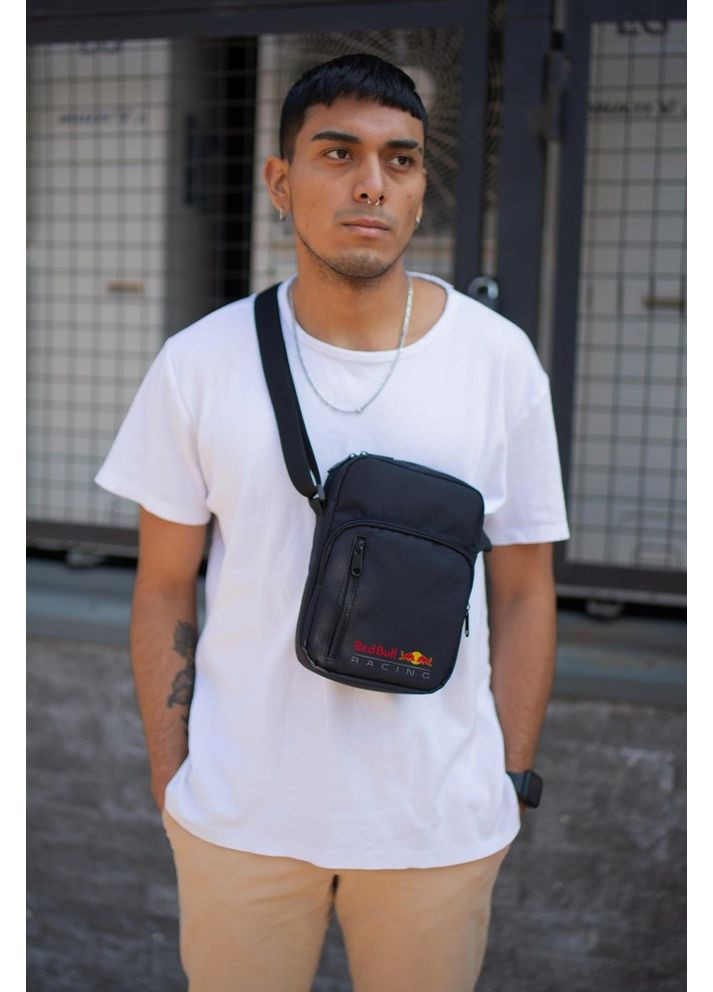 Сумка месенджер барсетка через плече з принтом RedBull Black Without (353707021)