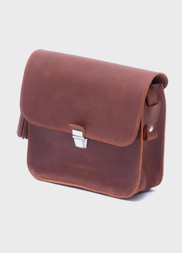 Женская кожаная сумка Эмма Плюс Коньяк Dekey (332055344)