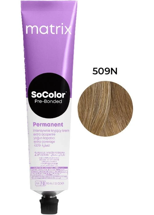 Крем-фарба для волосся SoColor Pre-Bonded 509N Дуже світлий блондин натуральний 90 мл Matrix (377724318)