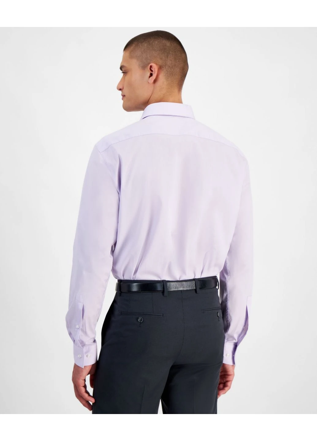Сиреневая праздничный, классическая рубашка однотонная Hugo Boss