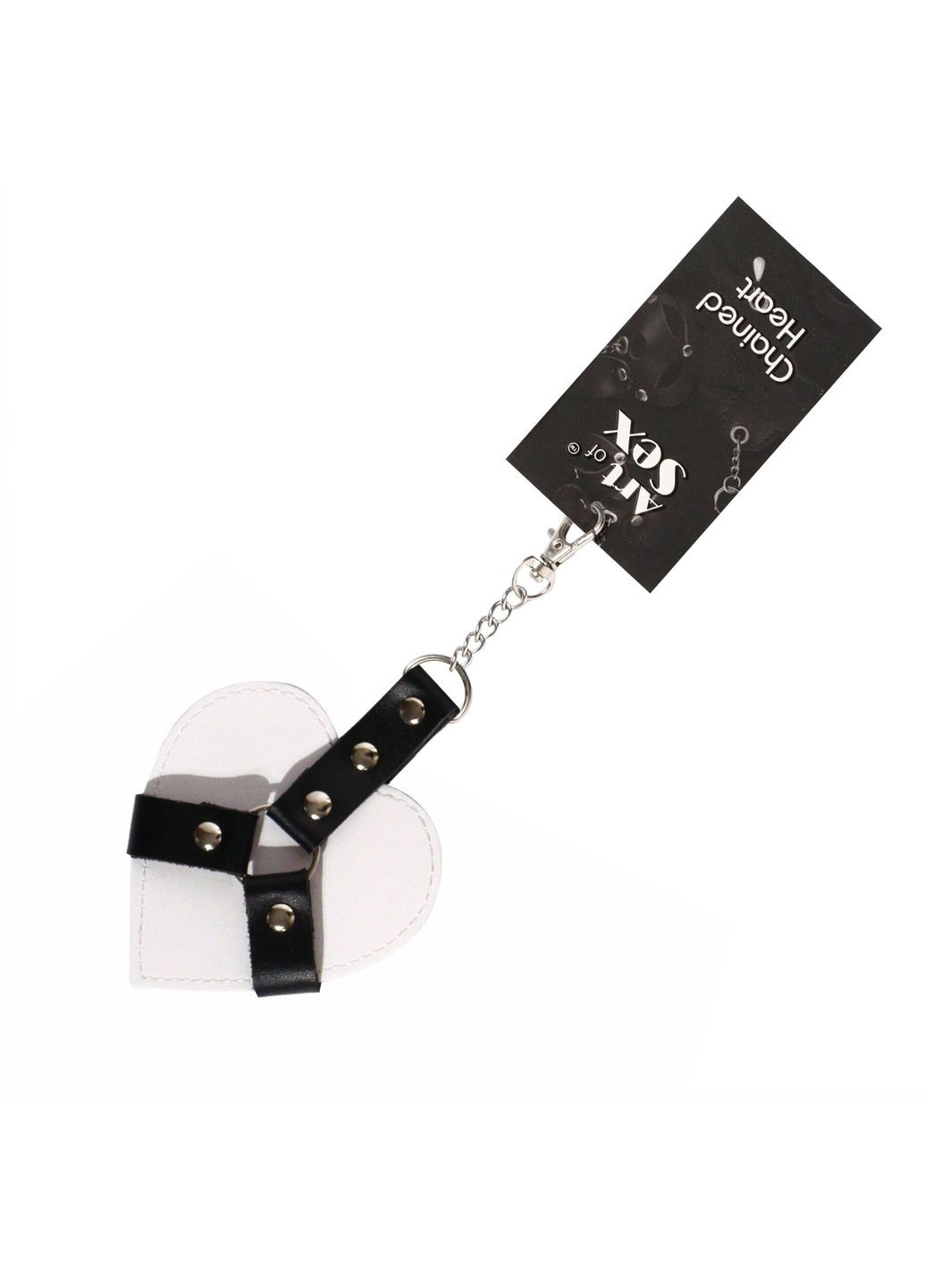 Брелок на карабини для ключей Chained Heart, Белый - CherryLove Art of Sex (339867567)