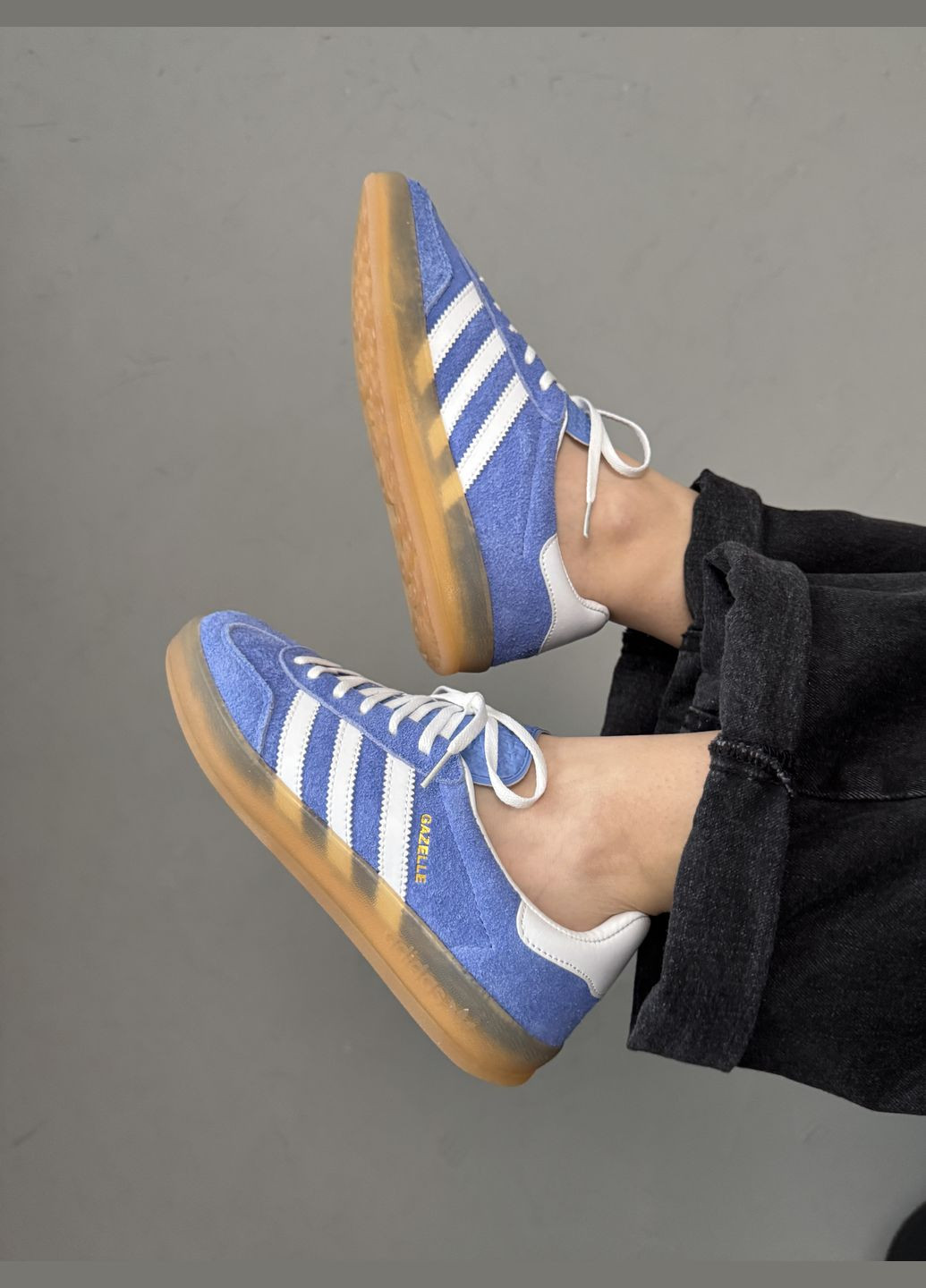 Кросівки жіночі і чоловічі Adidas Gazelle blue | Адідас Газель сині No Brand сірі демісезони (316091182)