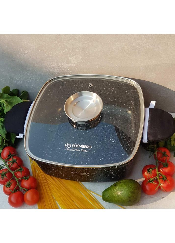 Каструля казан із мармуровим антипригарним покриттям 5.5 л 26 см EB-8114 Edenberg (360654412)
