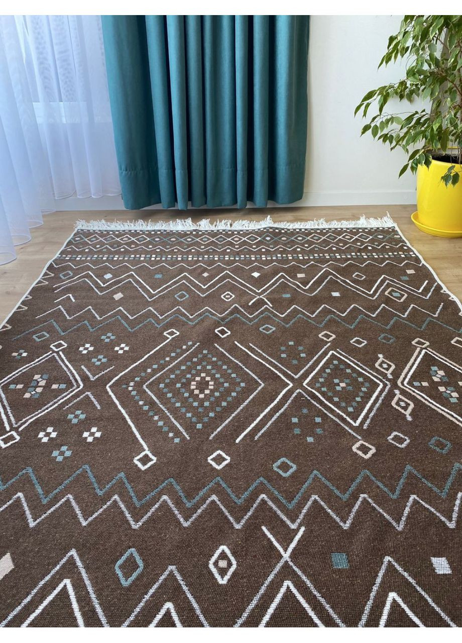 Хлопковый двухсторонний ковер Shana Arty 05 120x180 см с бежевым. No Brand (366293922)