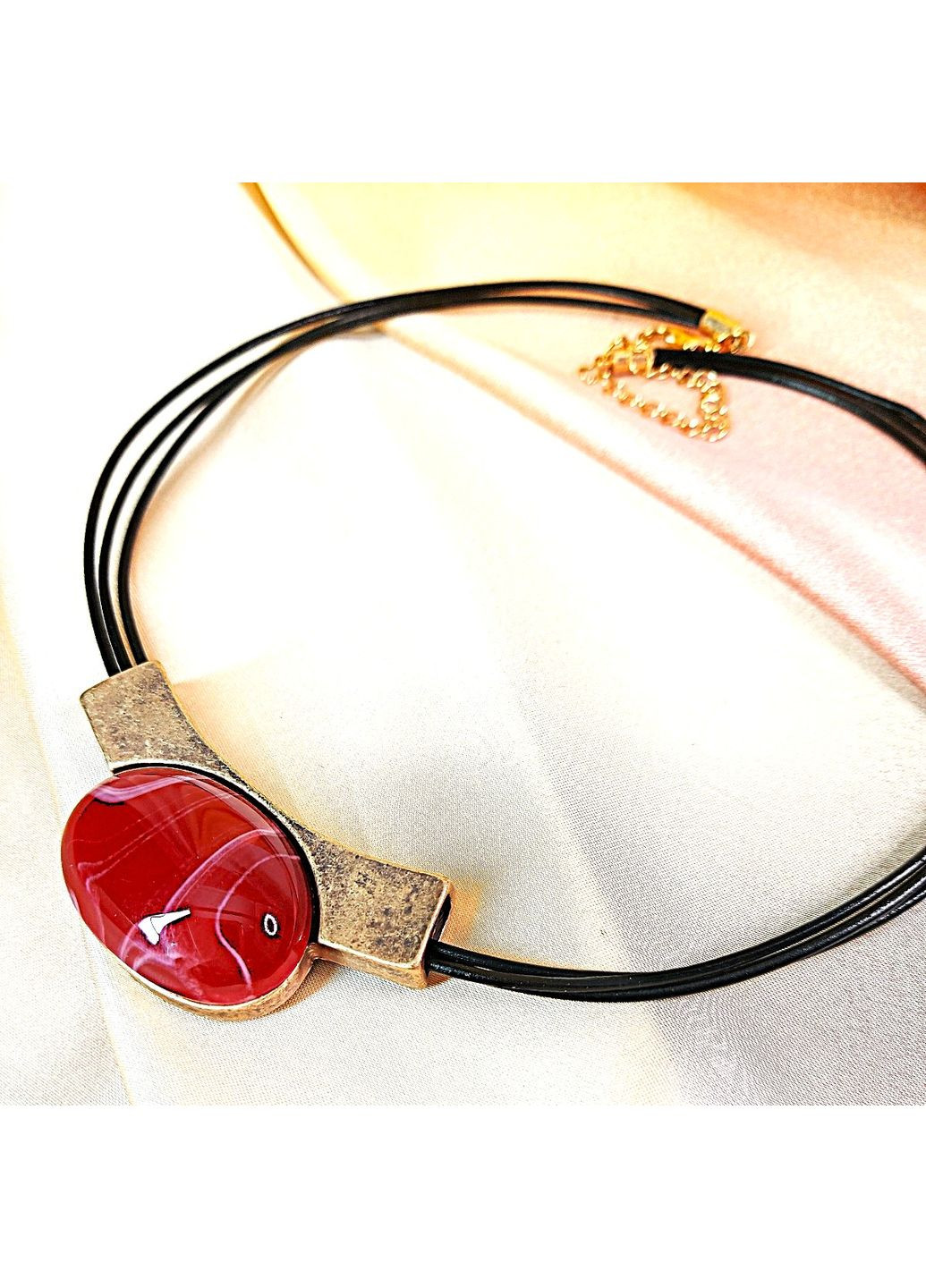 Колье с большим кулоном в винтажном стиле No Brand (361971499)