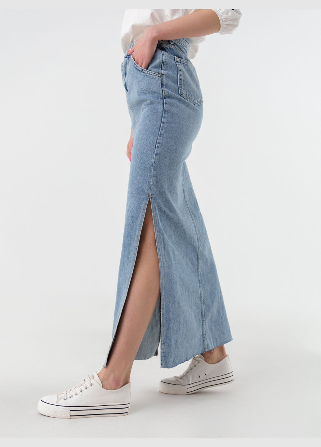 Голубая однотонная юбка женская 4274 (2000990552037s) shop (2000990552037) On me