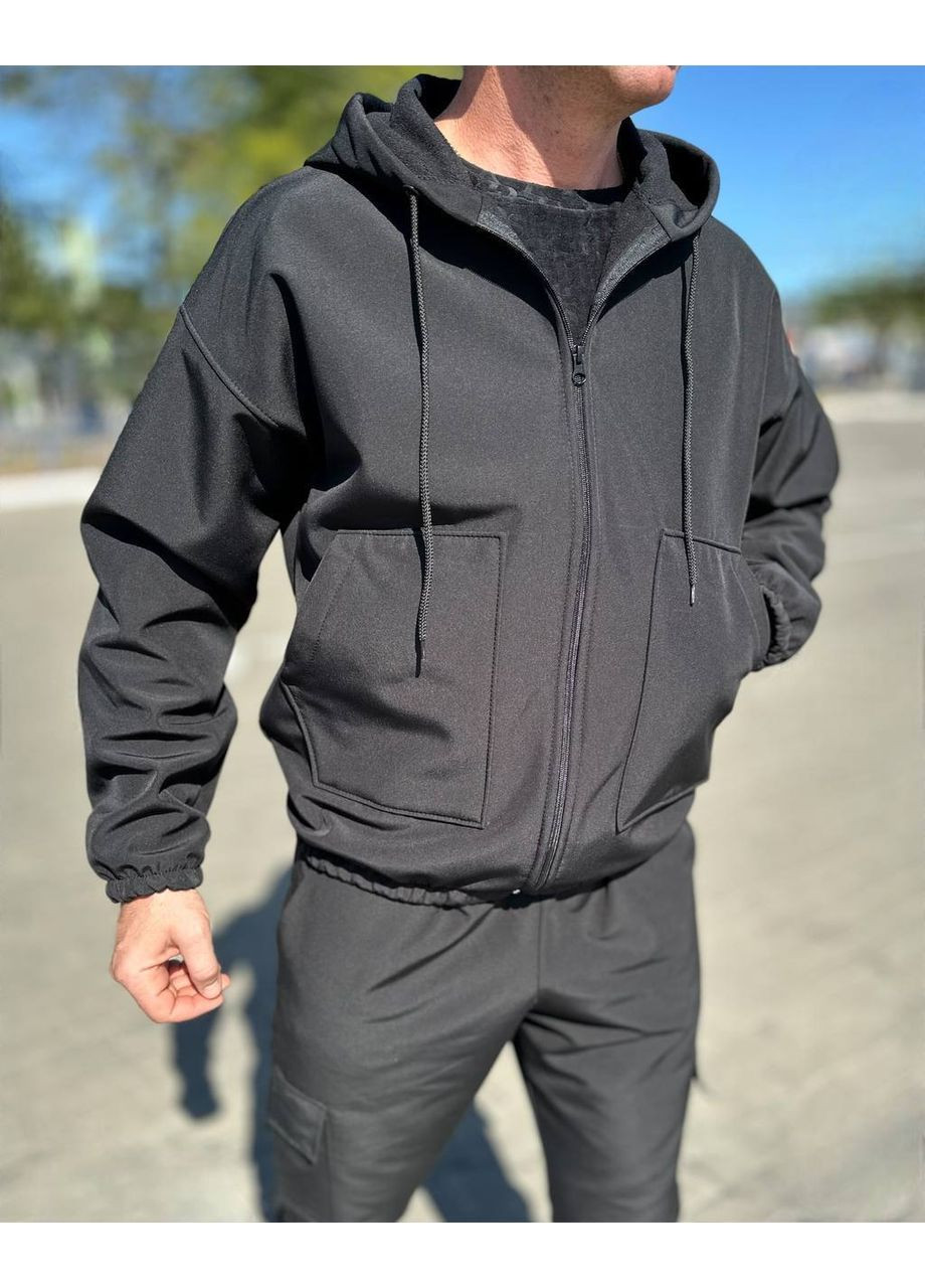 Чорна демісезонна чоловіча куртка No Brand