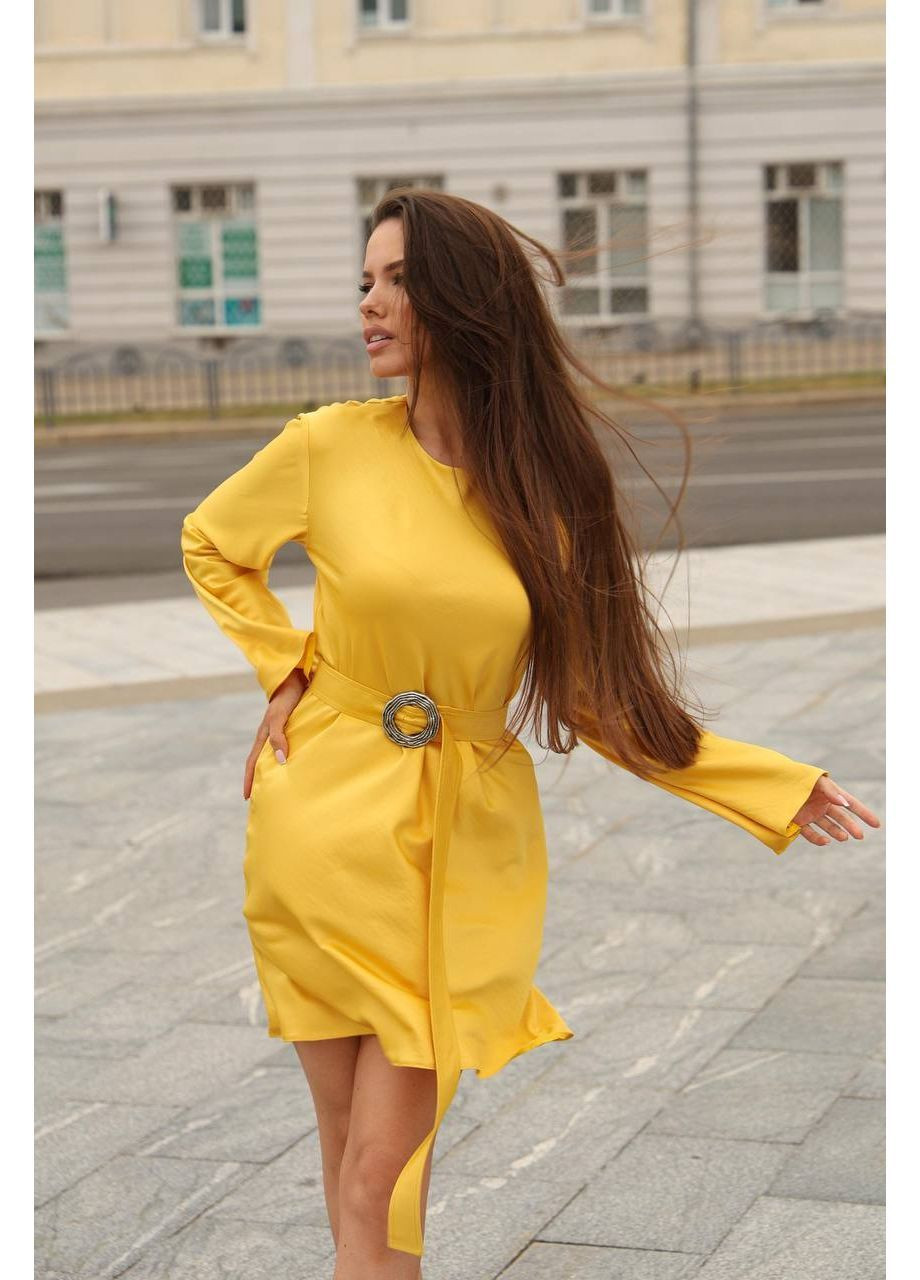 Желтое платье Chenille