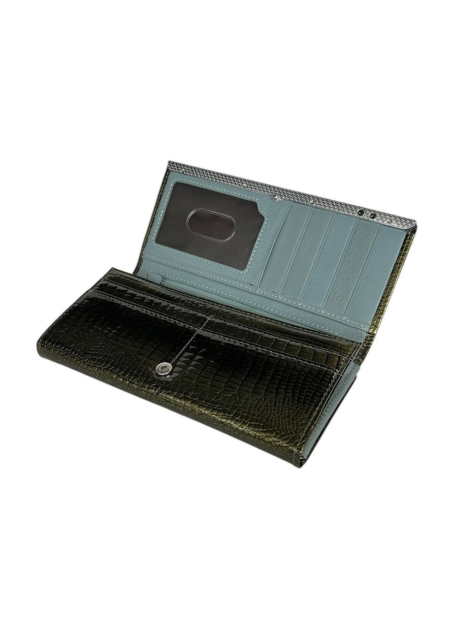 Жіночий гаманець з натуральної шкіри C827-E259 зелений 19х9х3 Balisa (369157602)
