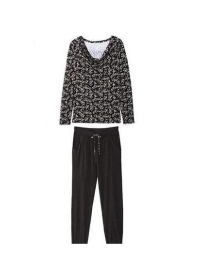 Бежева всесезон домашній костюм віскоза геглан та штани реглан + брюки Esmara