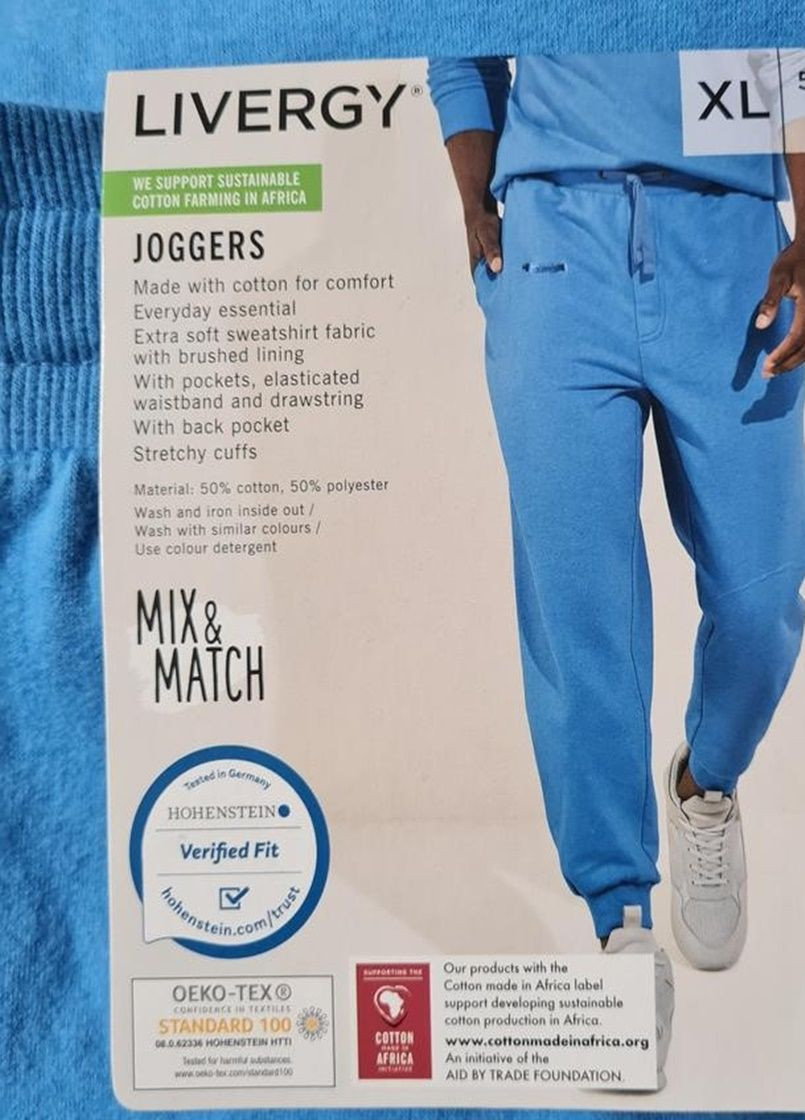 Синие спортивные демисезонные джоггеры брюки Livergy