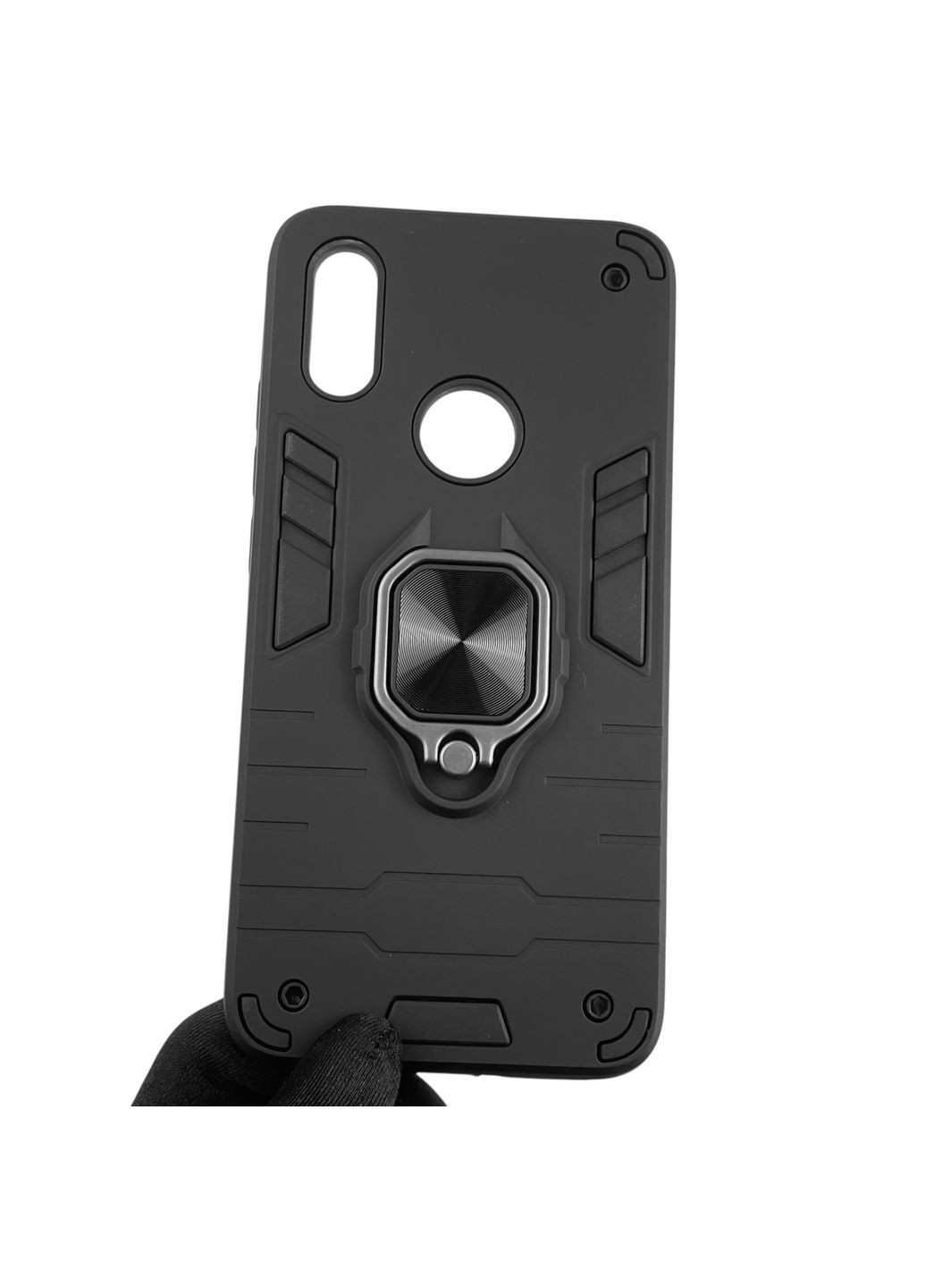 Чохол для телефона Redmi 7 броньований з магнітним кільцем-тримачем на сяомі редмі 7 чорний Xiaomi (366229534)