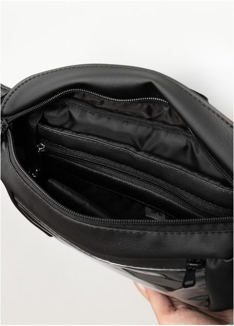 Сумка бананка жіноча через плече з екошкіри DynamicDart Чорний Sambag (302008433)