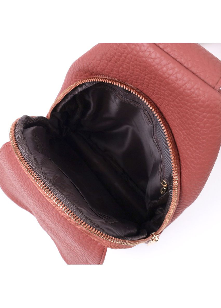 Стильна жіноча сумка з однією лямкою через плече з великозернистої екошкіри 22762 Бордовий Vintage (329151074)