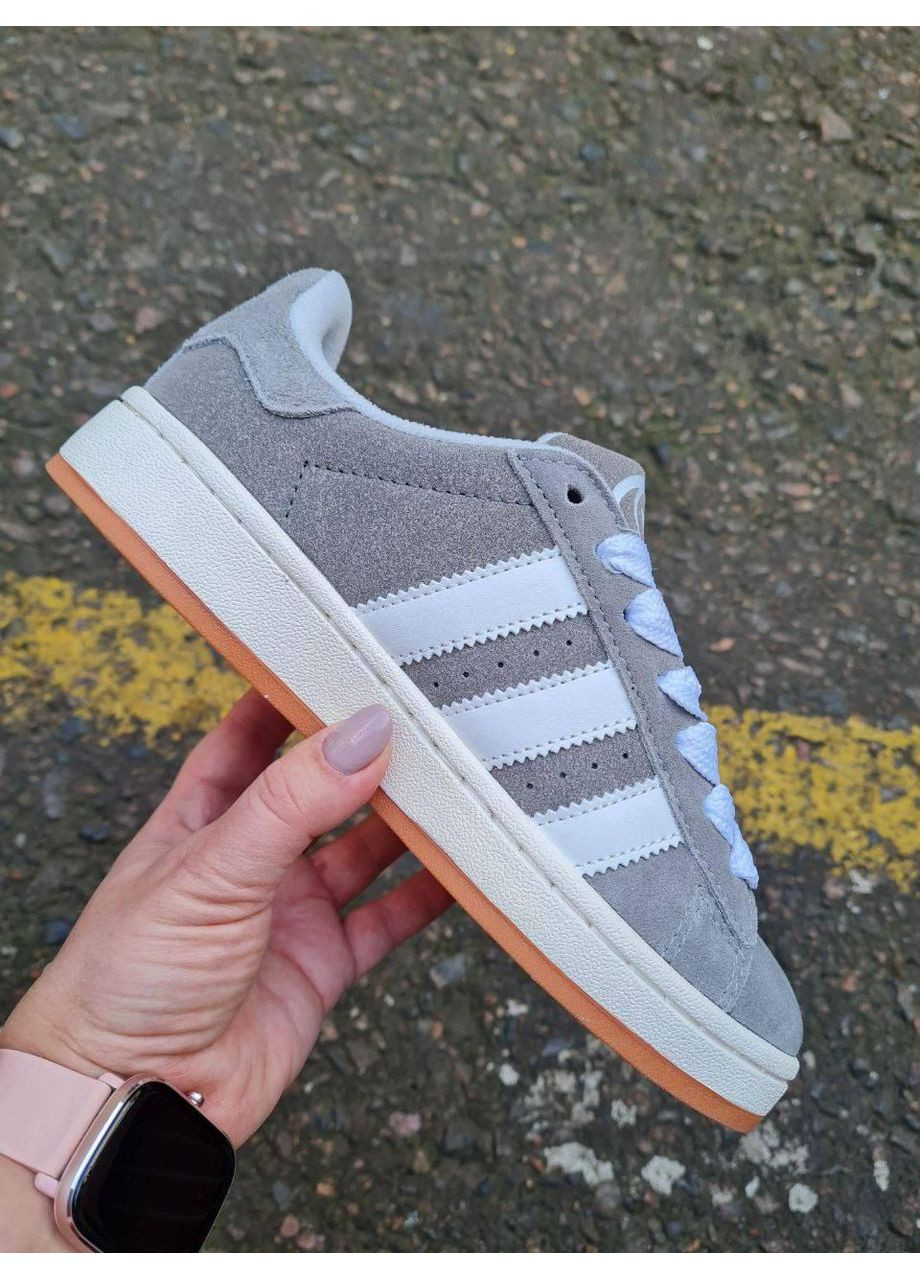 Сірі Осінні кросівки чоловічі adidas campus 00s light grey / white адідас кампус No Brand