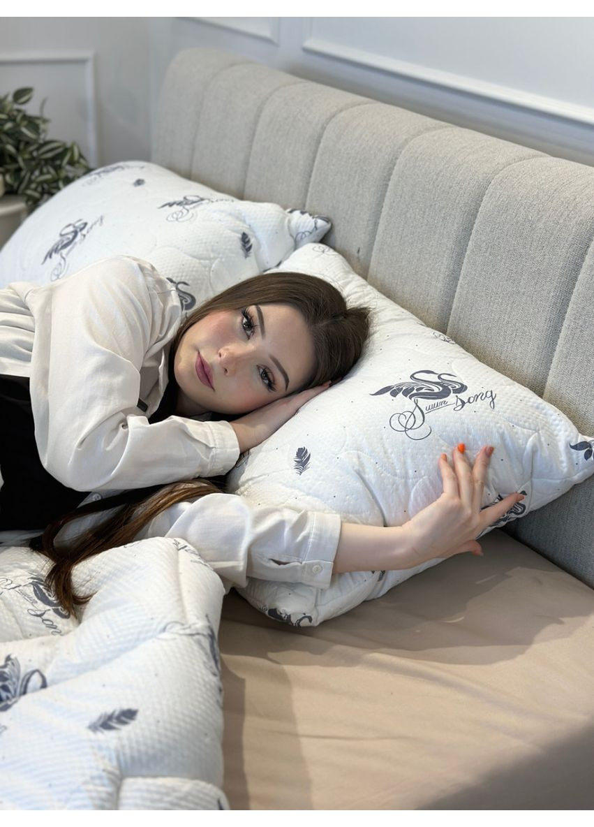 Подушка из лебединого пуха 21498 50х70 см белая Leri Max (365689169)