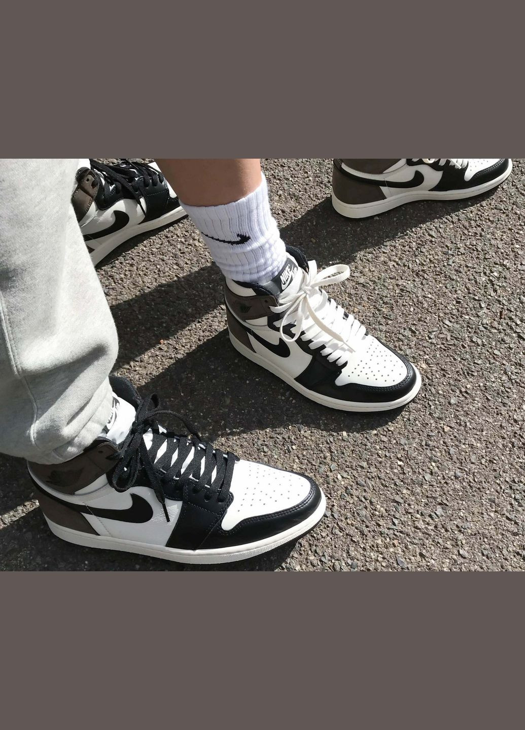 Цветные кроссовки air jordan 1 retro high dark mocha 38 Nike