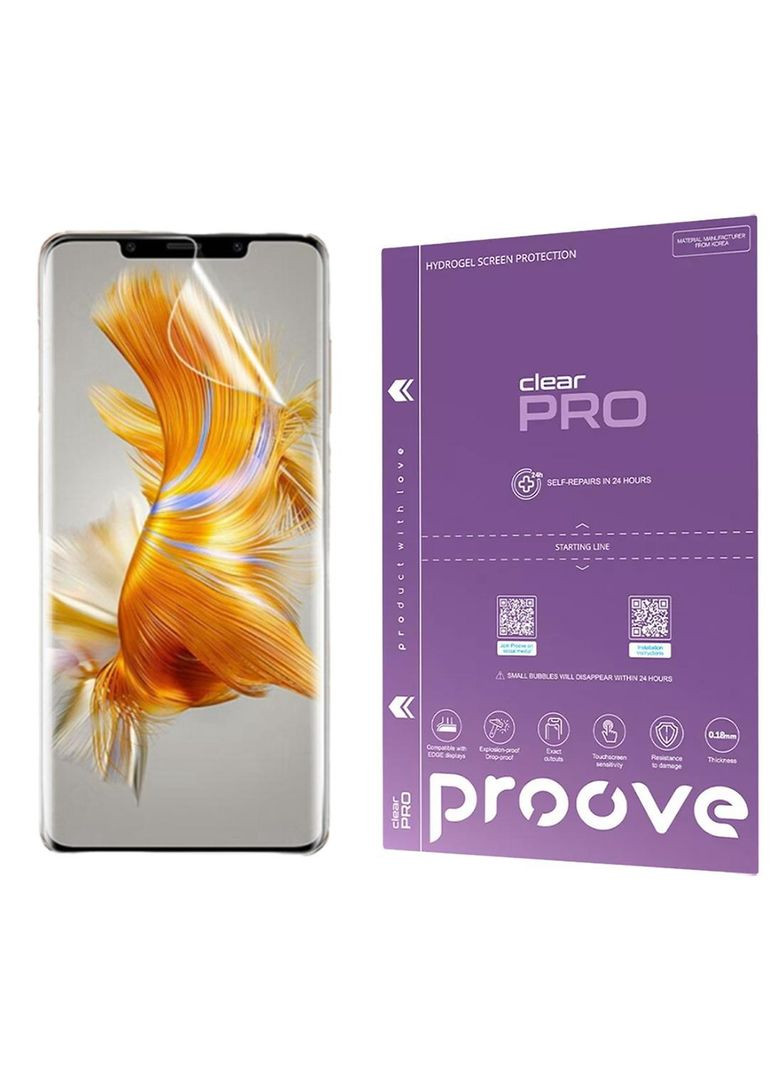 Гидрогелевая 3D-плёнка PRO для Huawei Honor 90 — ударопрочная, полная защита экрана, глянцевая Proove (337348164)