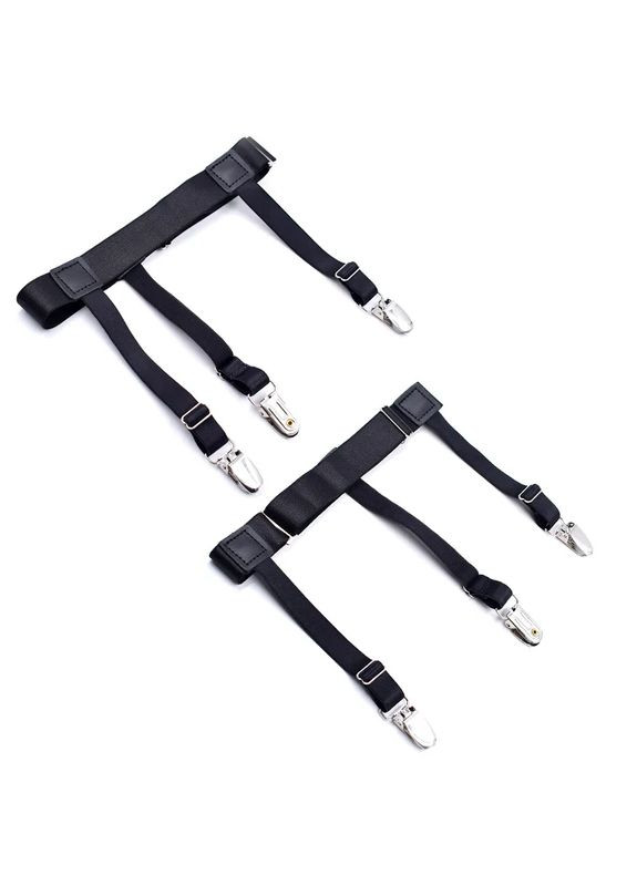 Підтяжки для фіксації сорочки Чорні (0026) No Brand (351366397)