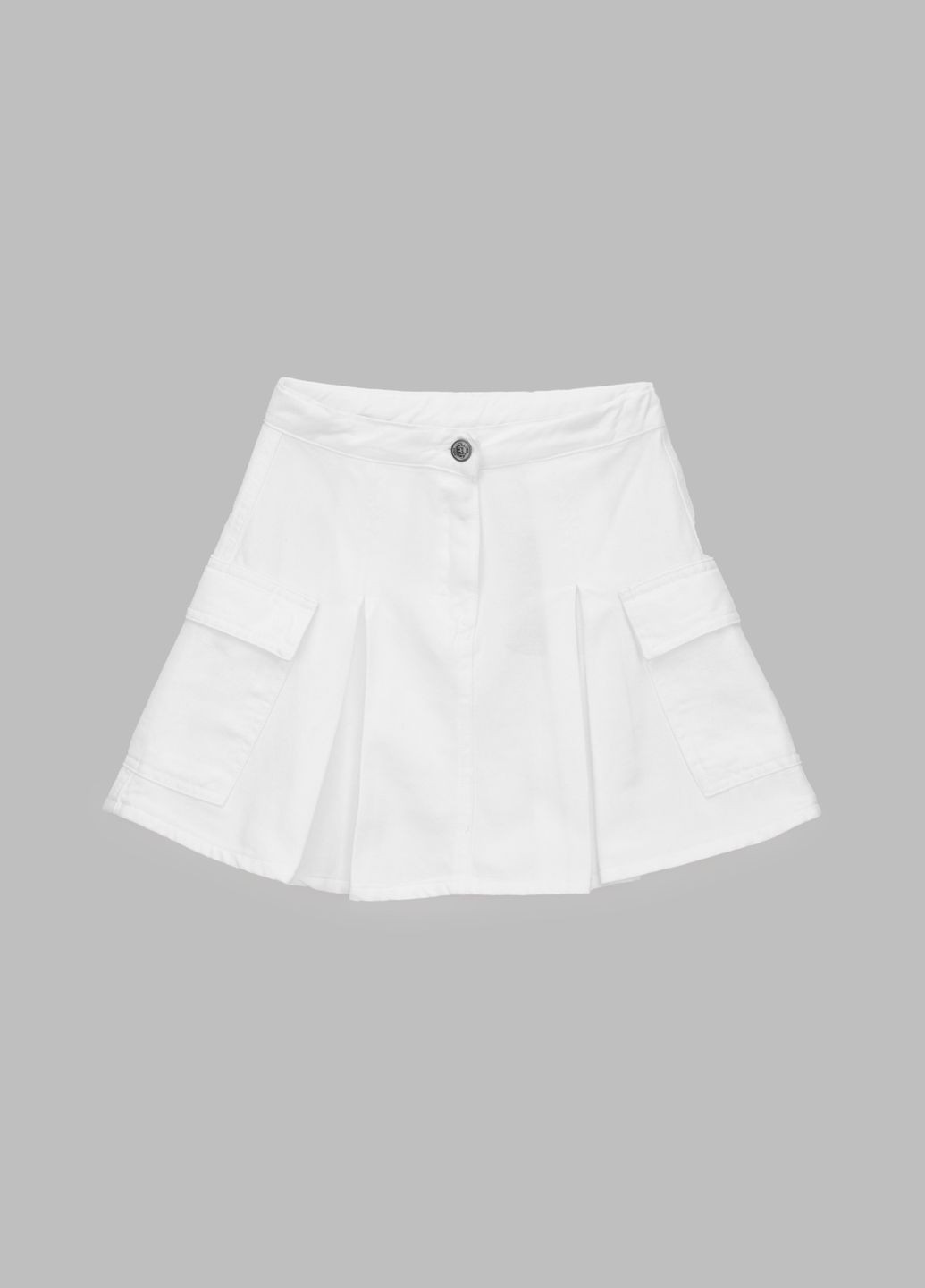 Белая повседневный однотонная юбка DMB