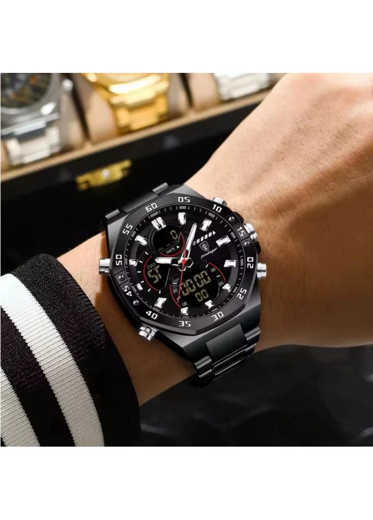 Наручные часы Poedagar кварцевые комбинированные черные сталь 49х17 мм No Brand Iron Sport (401961820)