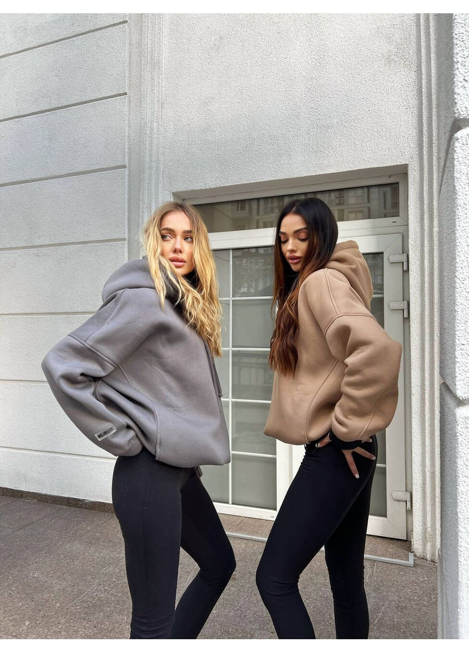 Жіноче тепле худі OVER із тринитки Пенье з начосом (mil533) milirud (366873485)