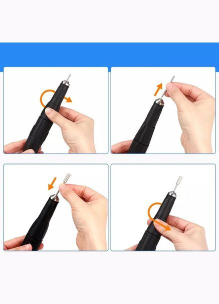 Професійний фрезер для манікюру та педикюру Strong 204 з педаллю та насадками 65Вт 35000 оборотів Чорний No Brand (340908248)