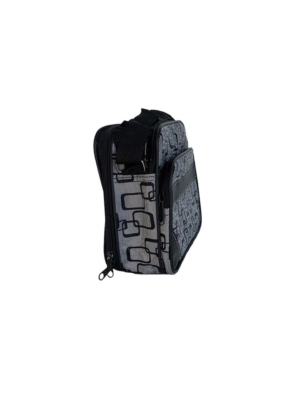 Мужская сумка из кожзама 301566-11111 серая No Brand (370848297)