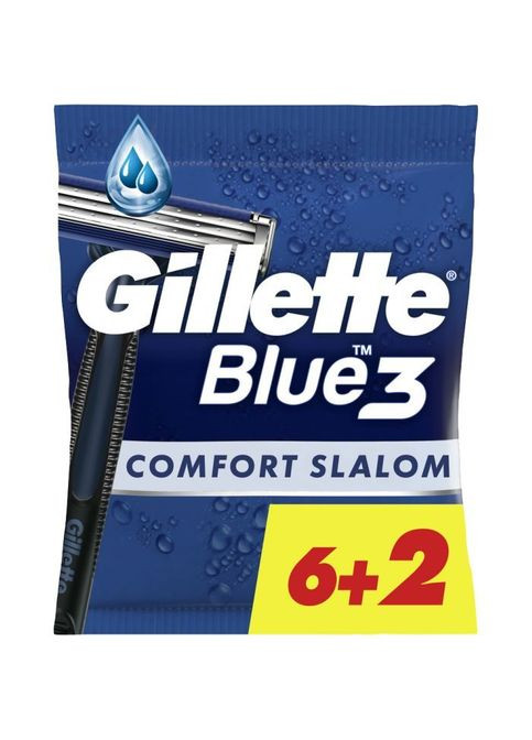 Бритва Blue 3 Comfort Slalom 8 шт. (8006540808764) Gillette Blue 3 Comfort Slalom 8 шт. (349822802)