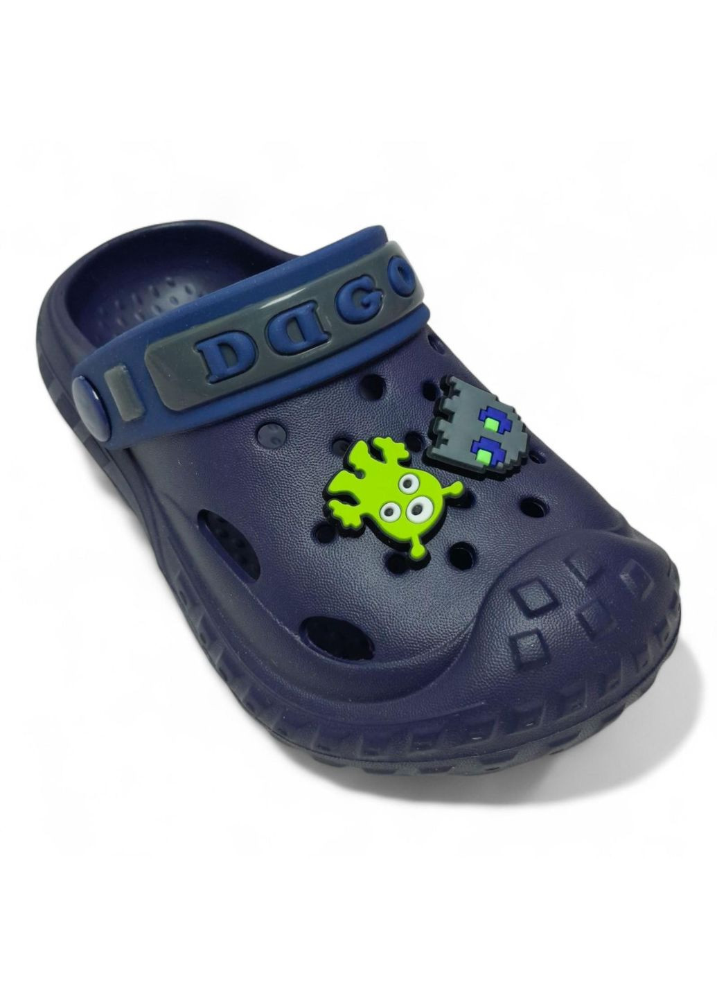 Крокси детские серые с джибитсами размер (17 см) Dago (363319701)