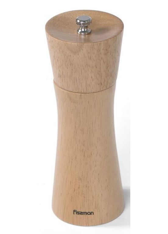 Млин для спецій перцемолка з каучукового дерева 16 см для перцю та солі Fissman (368980834)