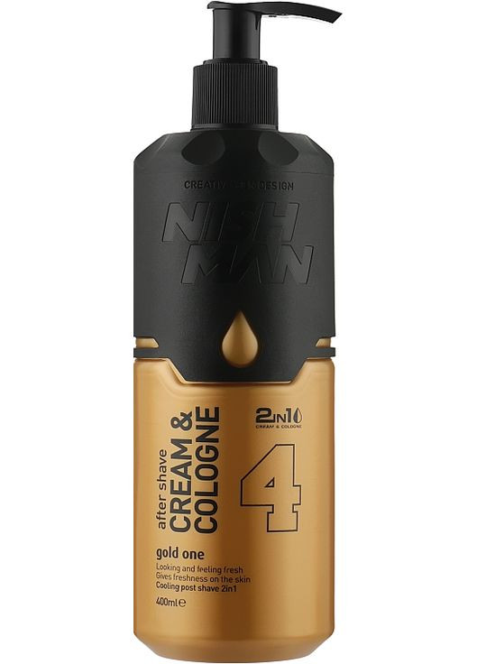 Крем-одеколон після гоління After Shave Cream Cologne 2in1 Gold One №04 400ml (869041-39045) Nishman (368643714)