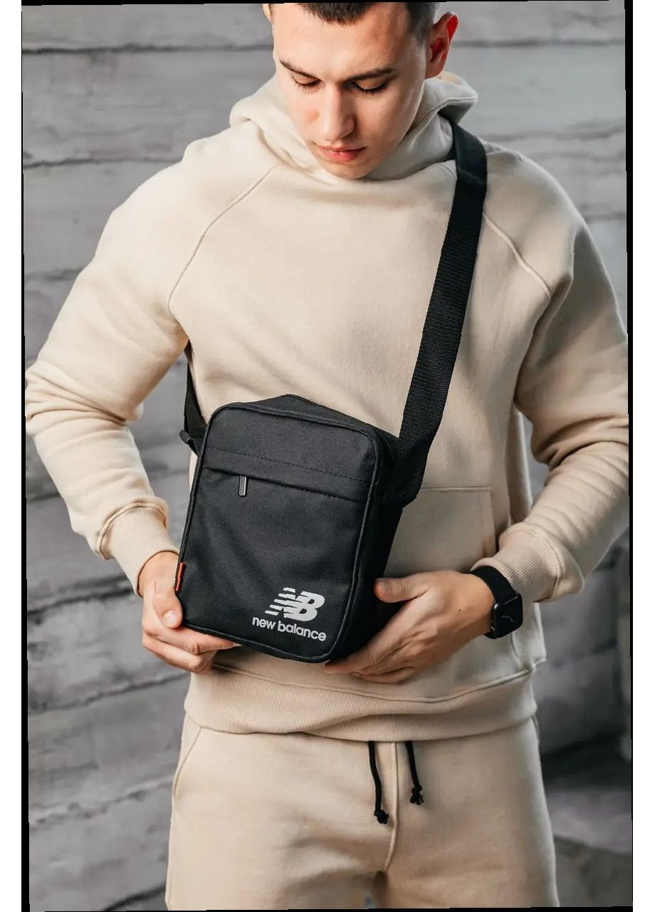 Практичная мужская барсетка с молнией и ремнём на плечо No Brand (365762036)