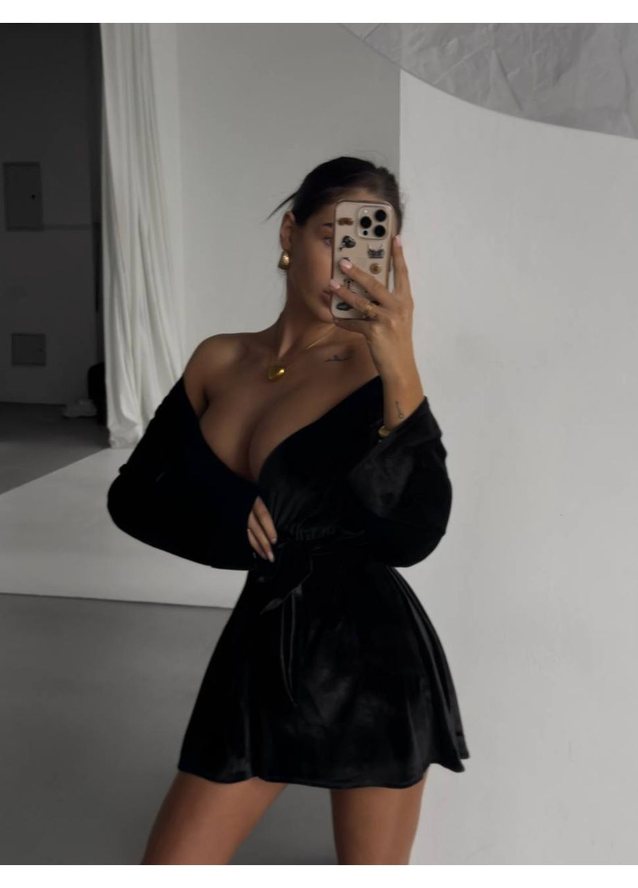 Комбінезон оксамитовий — ЗАМІРИ В ОПИСІ Vione комбінезон-шорти однотонний чорний повсякденний