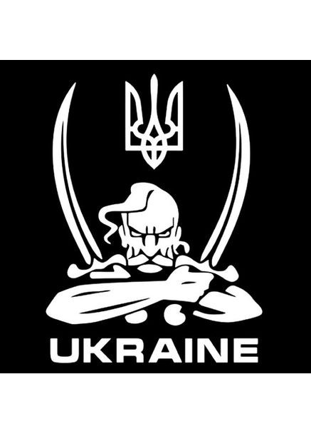 Наклейка на заднє скло 3D TUNING STUDIO Україна 220х300х0.060мм No Brand (362499968)