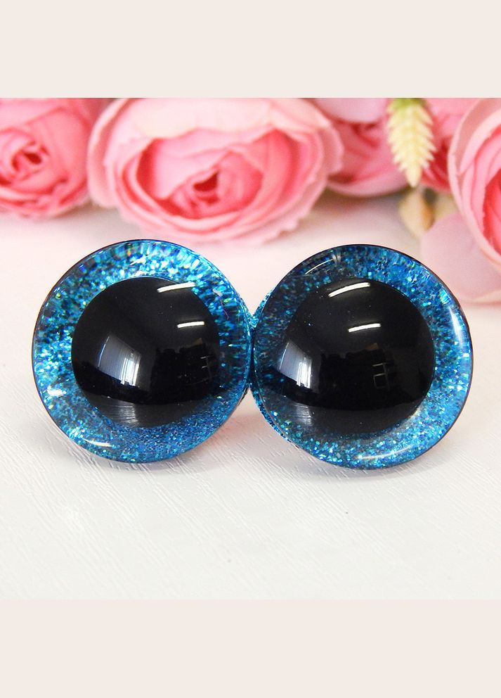 Очі для іграшок блискучі (трапеція), 20 мм, блакитні, 2 шт No Brand (340483888)