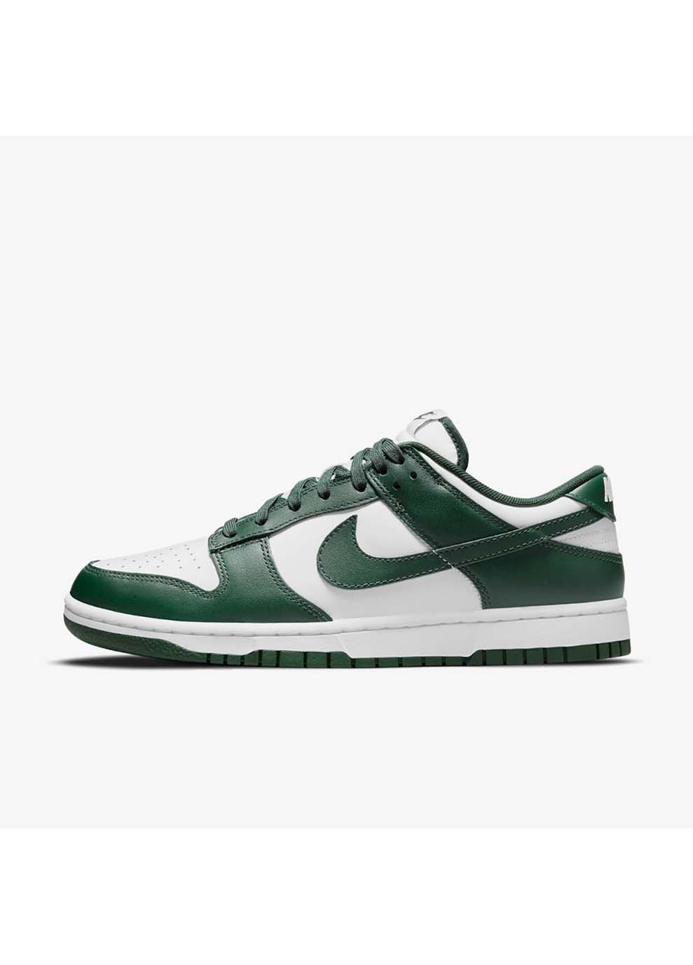 Зеленые демисезонные мужские кроссовки dunk low retro зеленый Nike