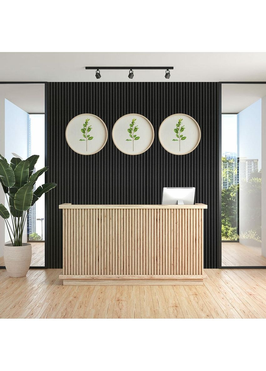 Рельс декоративный WPC стеновой 3000х160х23мм Антрацит SW-00001532 Sticker Wall (354662526)