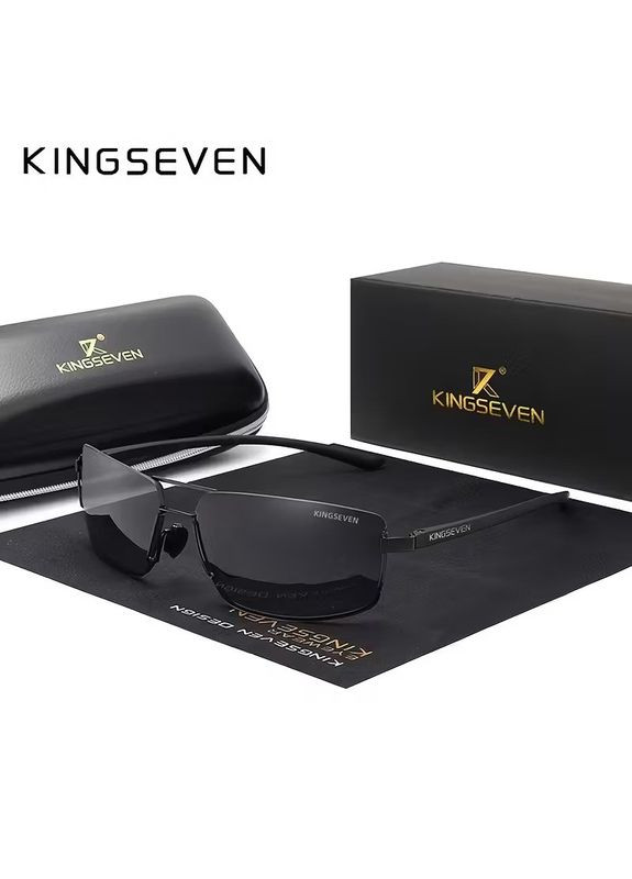 Чоловічі поляризаційні сонцезахисні окуляри N7128 Black Gray KINGSEVEN (367723835)