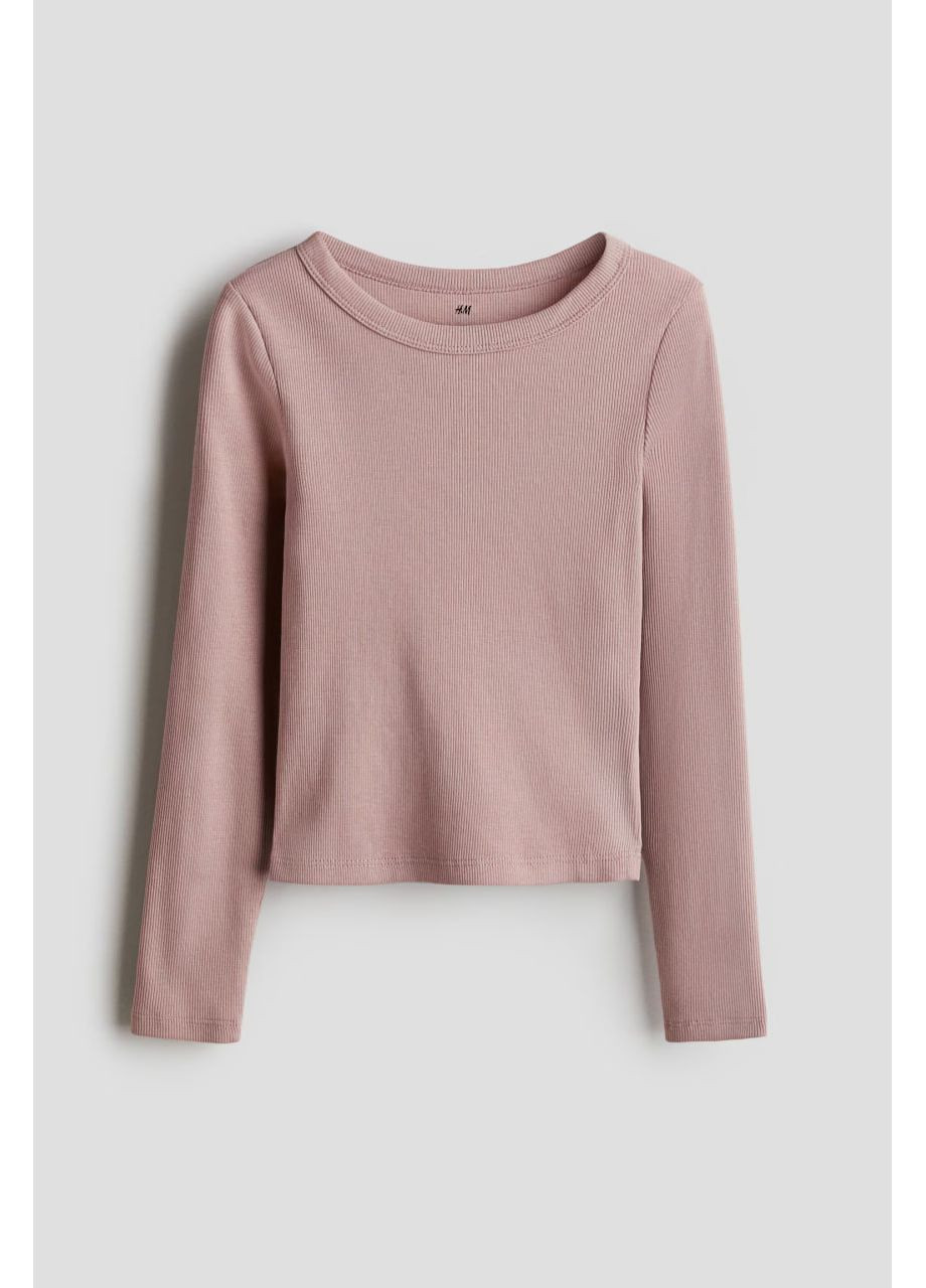 Пудровый демисезонный спортивный, повседневный, кэжуал лонгслив H&M