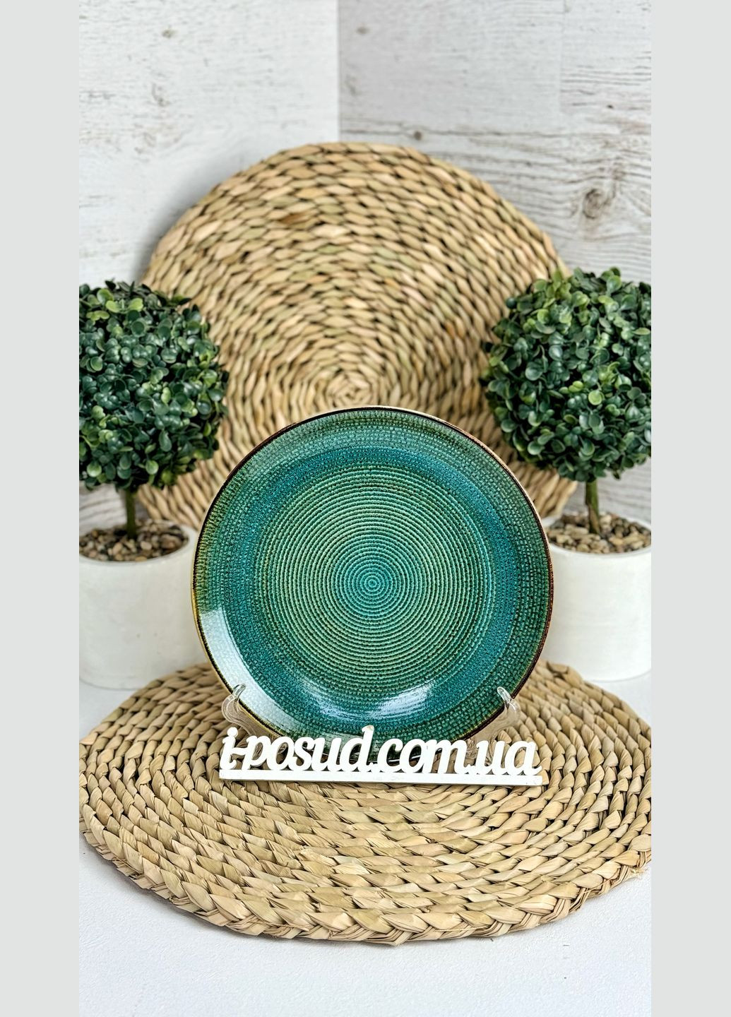 Тарелка обеденная круглая Brenda Blue L0681-T8601559 Losk (335078755)