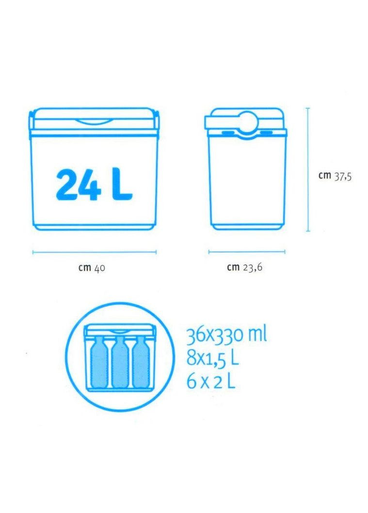 Ізотермічний контейнер Adriatic 24 л синій термобокс для зберігання продуктів та напоїв охолоджувальний контейнер ProDobro (367264131)