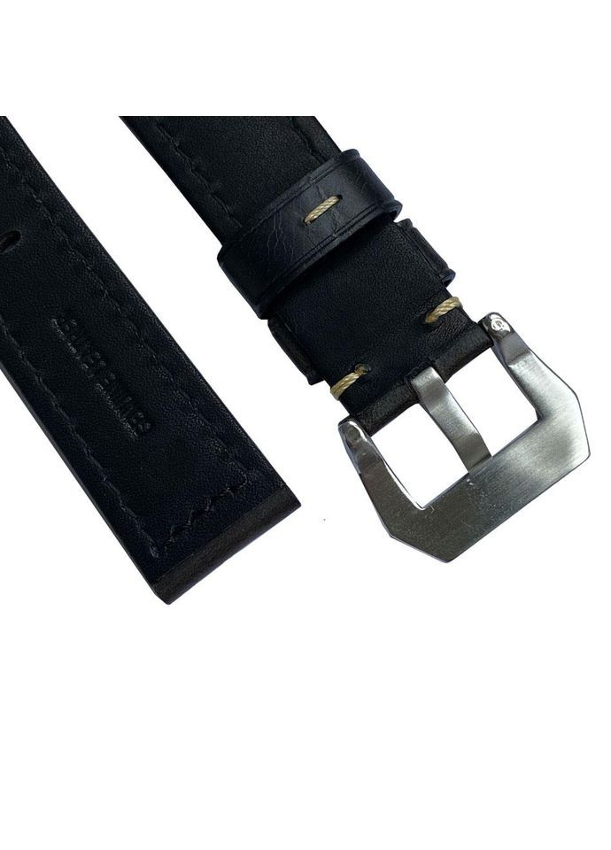 Кожаный ремешок F001 Steel buckle для часов Samsung Galaxy Watch Active / Active 2 - Black Primolux (333719950)