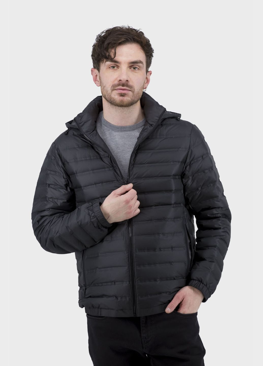 Черная демисезонная мужская куртка (, ), 47558 City Class