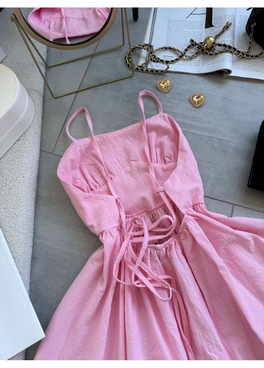 Розовое праздничный платье Vione однотонное